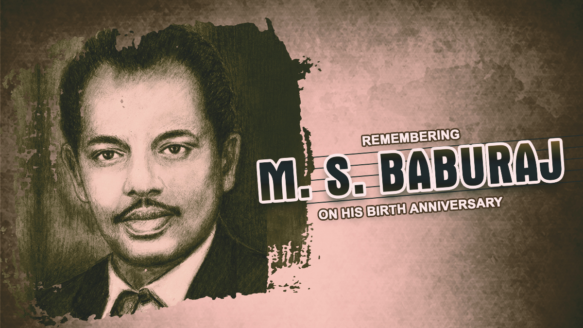 Remembering the Malayali Genius: M.S Baburaj on his birth anniversary.