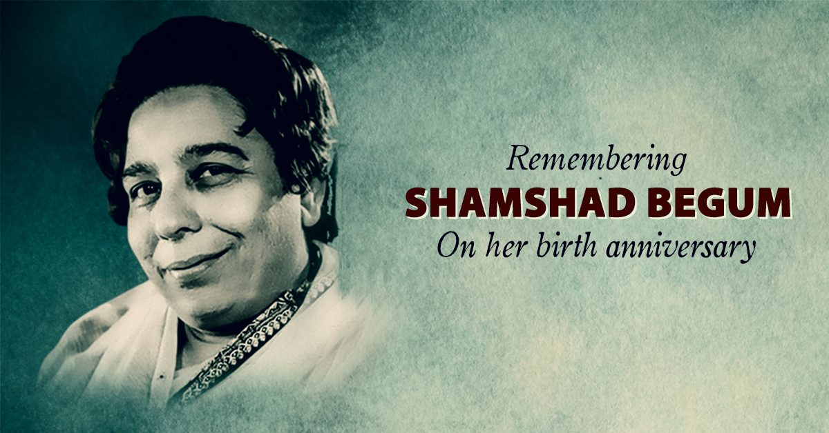 Celebrating the contributions of playback singer Shamshad Begum on her 101st Birth Anniversary