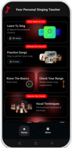 Padhanisa Music learning app dashboard